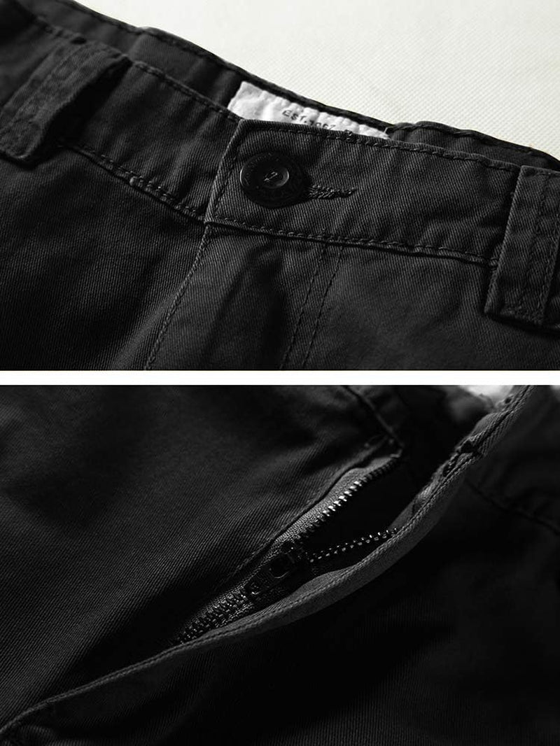Men'S Casual Relaxed Fit Cargo Pants with Pockets, Outdoor Camo Cotton Work Pants for Men(No Belt)