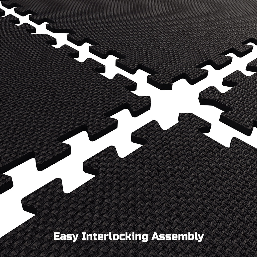 Pro Mat Exercise Mat, 12-Pack 24" X 24" Interlocking Foam Floor Tiles for Home Gym EVA Foam Mat, 48 Sq. Ft.