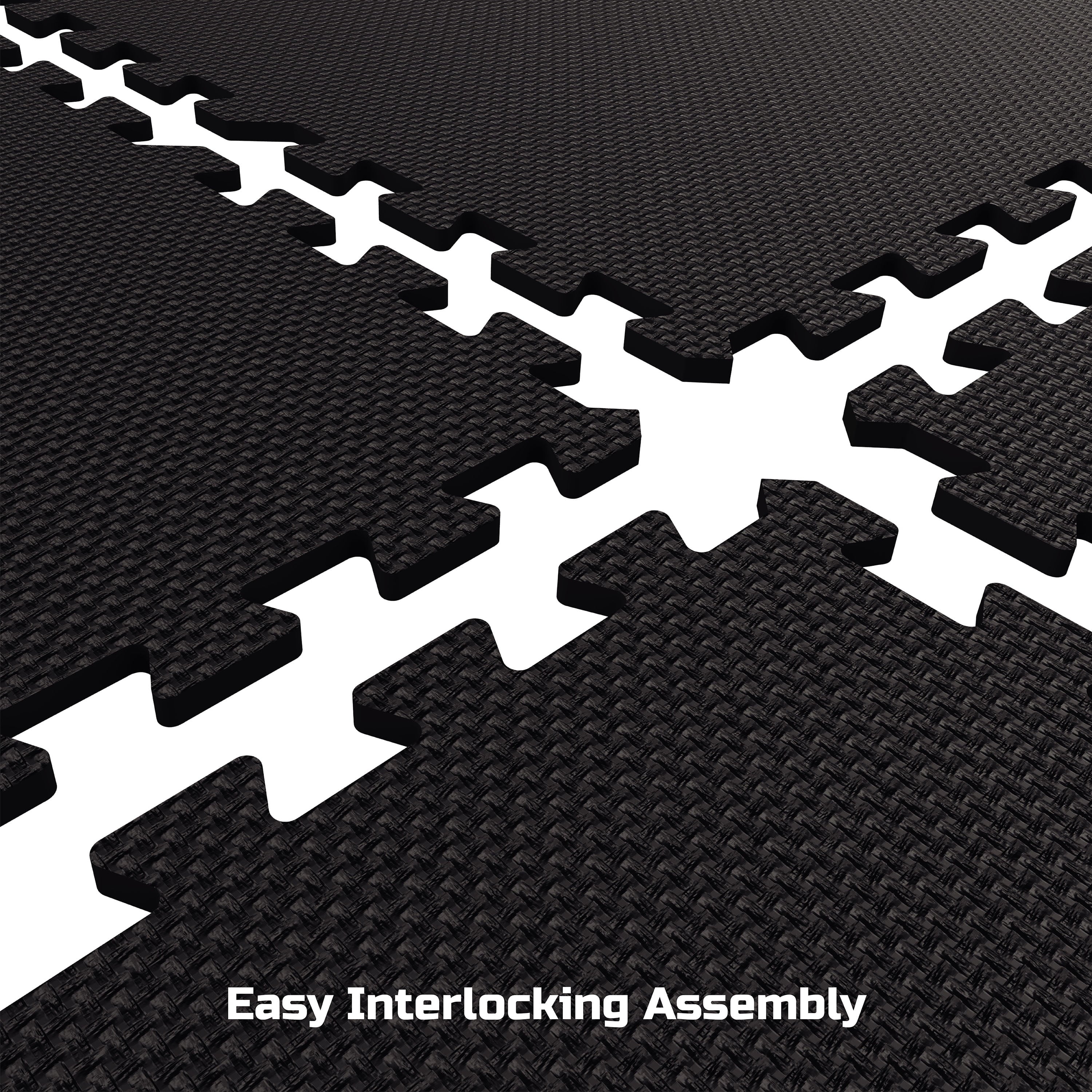 Pro Mat Exercise Mat, 12-Pack 24" X 24" Interlocking Foam Floor Tiles for Home Gym EVA Foam Mat, 48 Sq. Ft.