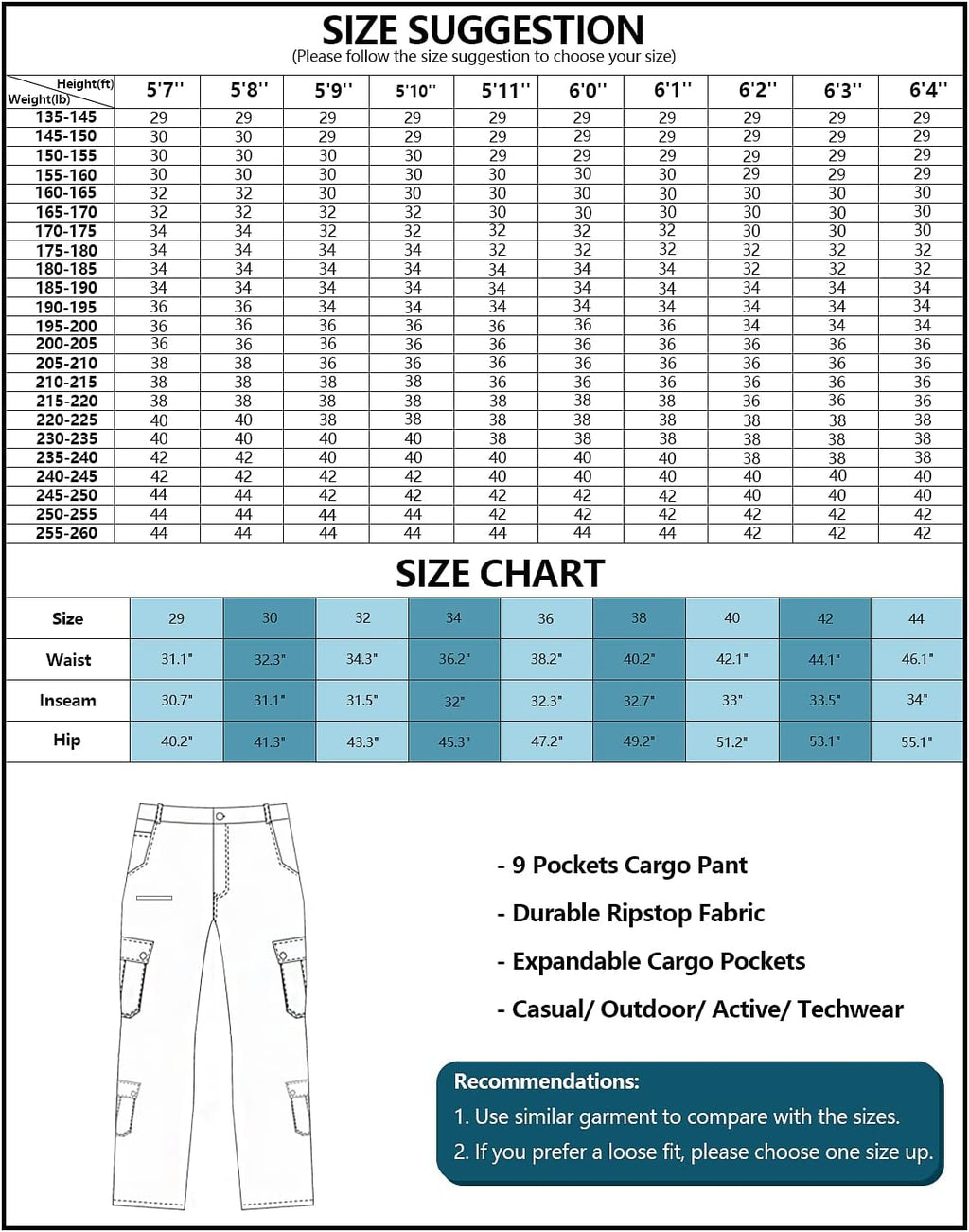 Men'S Casual Relaxed Fit Cargo Pants with Pockets, Outdoor Camo Cotton Work Pants for Men(No Belt)