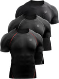 Men'S 3 or 4 Pack Workout Athletic Compression Shirts
