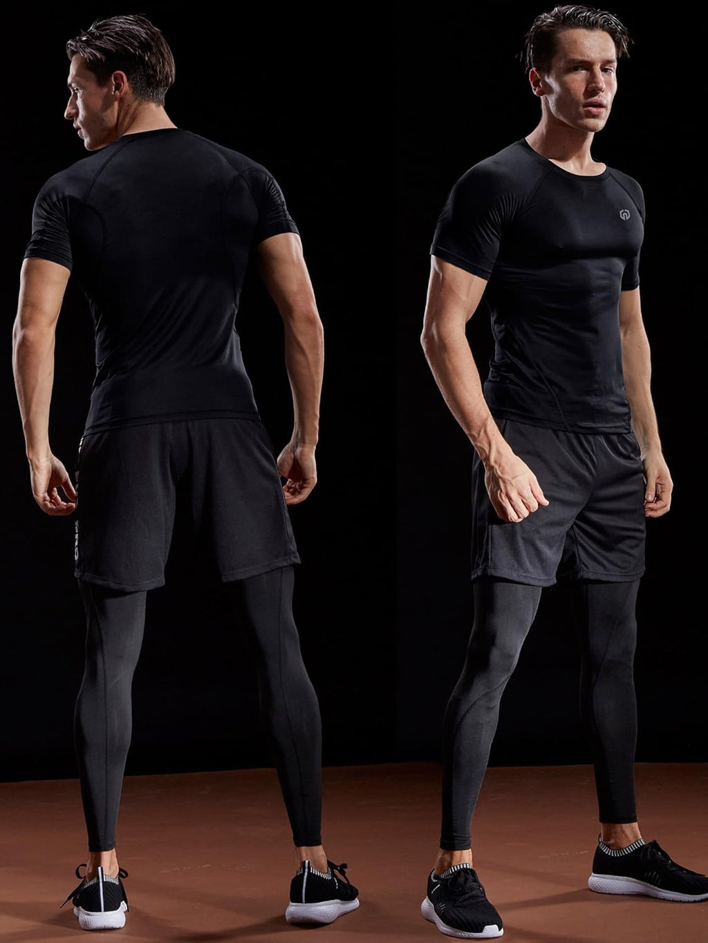 Men'S 3 or 4 Pack Workout Athletic Compression Shirts