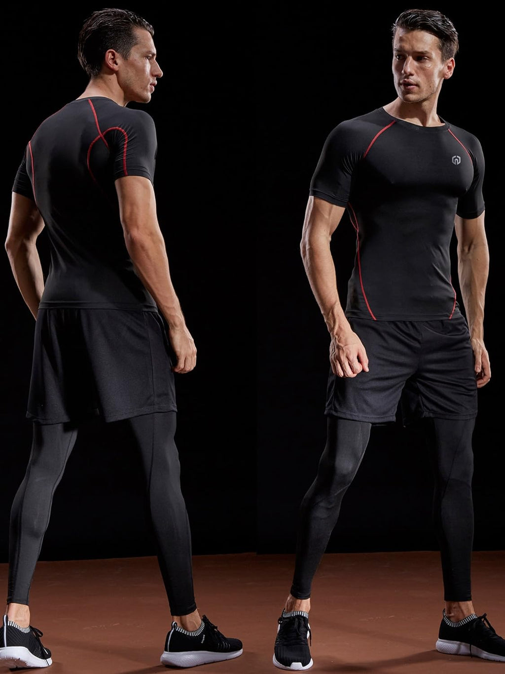 Men'S 3 or 4 Pack Workout Athletic Compression Shirts